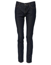 Dolce & Gabbana Blue Skinny Cotton Mid Waisted Denim Jeans